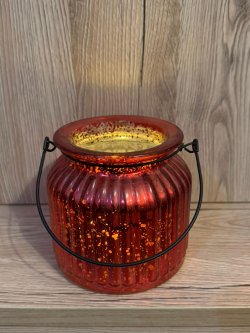 Teelicht Glas in rot