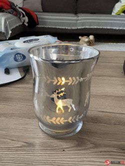 Glass with Stars as a Tealight See Picture