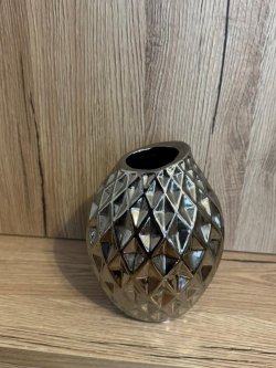 VASE STRUKTUR SILBER