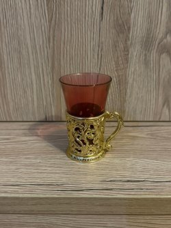 Teelicht Rot gold